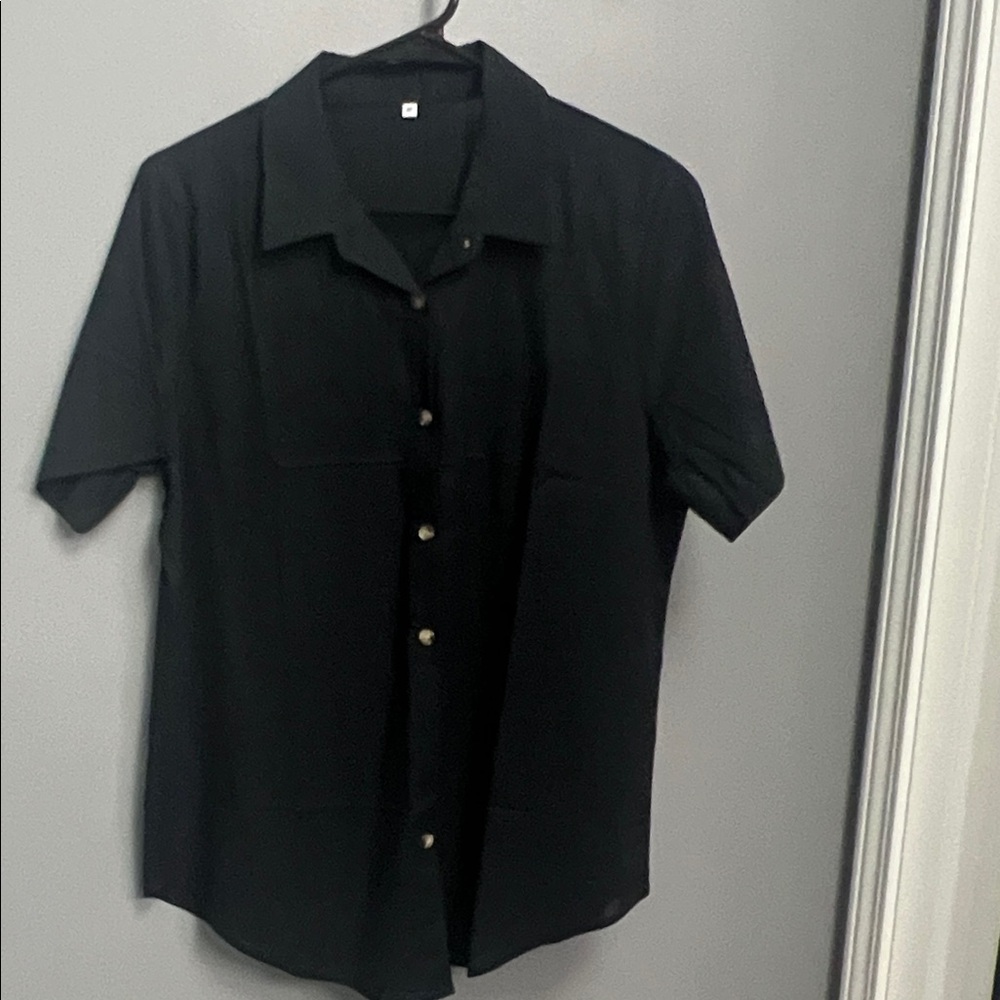Black Women's Button Down Shirt
